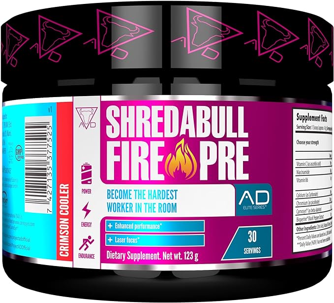 Project AD Shredabull Fire Preworkout, Pre-Workout Supplement, Energy Complex