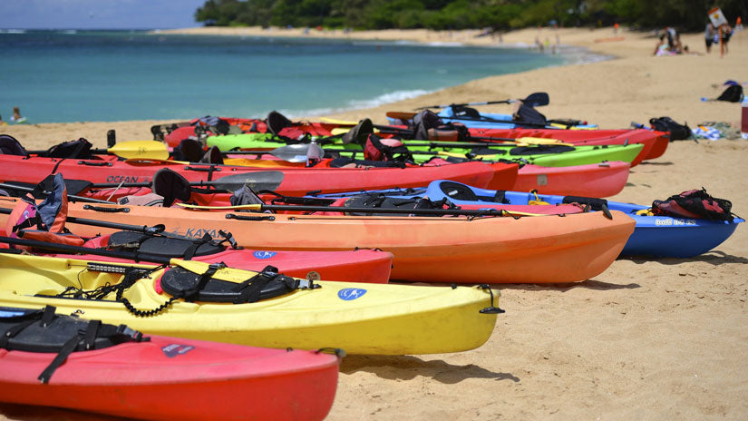 kayaking in the ocean