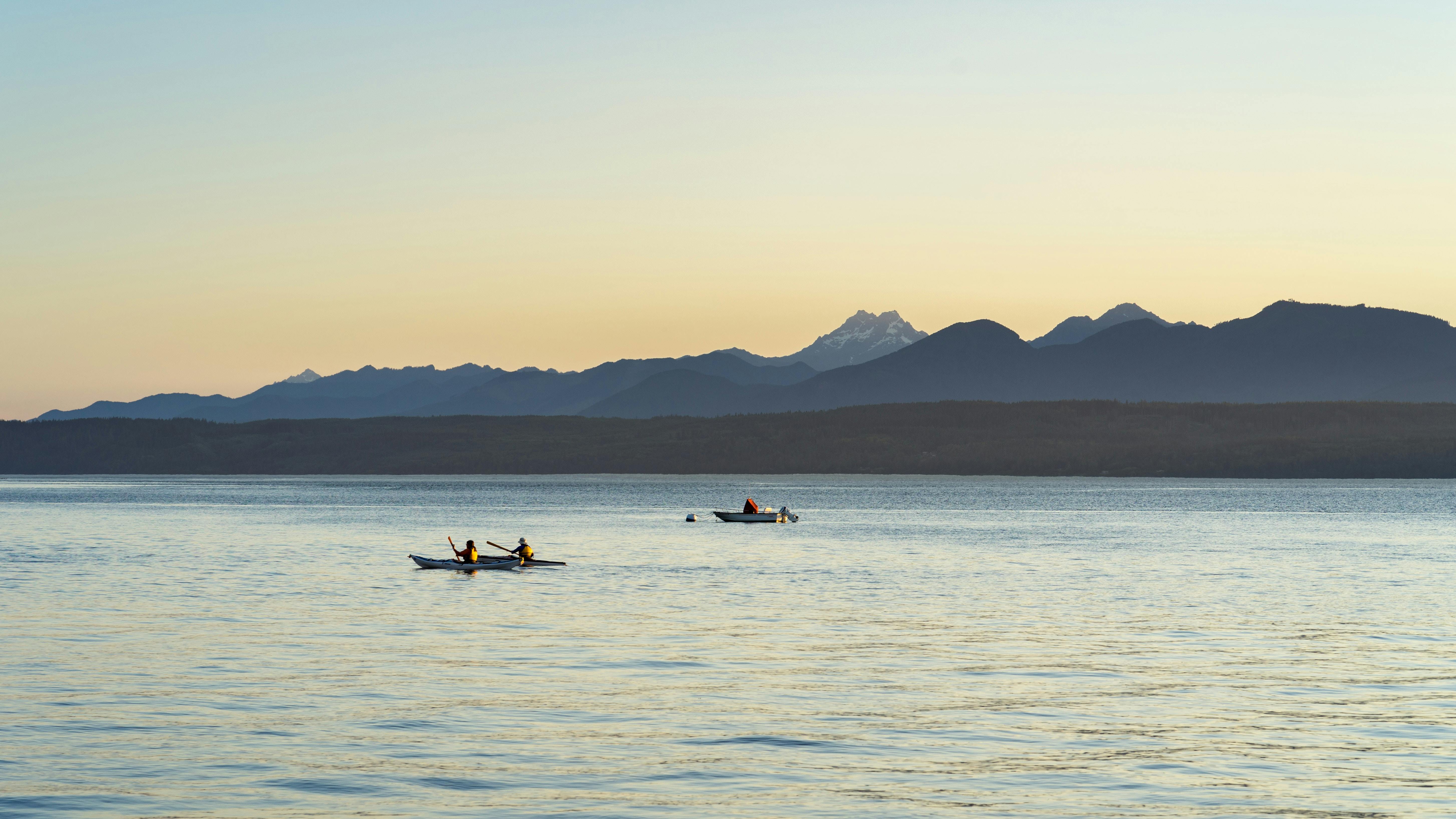 kayaking and fishing