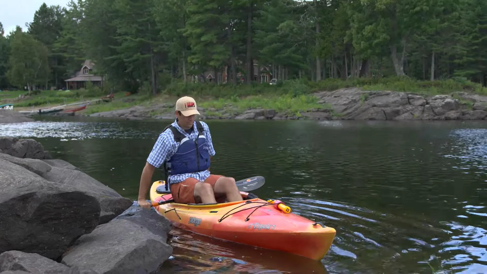 Getting in and out of a kayak